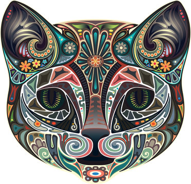 recommend clip art: Cat with green eyes