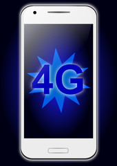 Smartphone affichant 4G