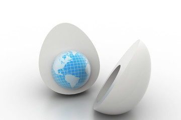 World in egg