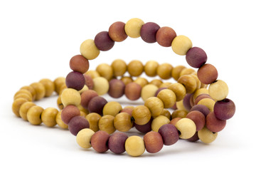 wooden color beads
