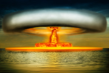 Nuclear explosion in the ocean