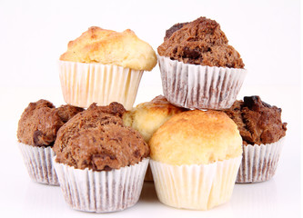 Lemon and chocolate muffins