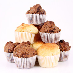 Lemon and chocolate muffins