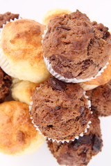 Lemon and chocolate muffins