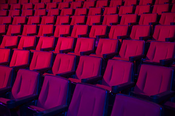 Fototapeta premium Rows of empty theater seats