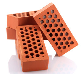 bricks, isolated on white