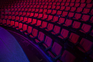Naklejka premium Rows of empty theater seats