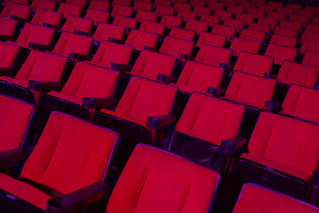 Fototapeta premium Rows of empty theater seats