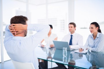 Fototapeta na wymiar Recruiters checking the candidate during job interview