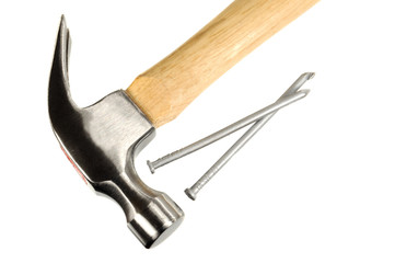 Hammer and nails Macro