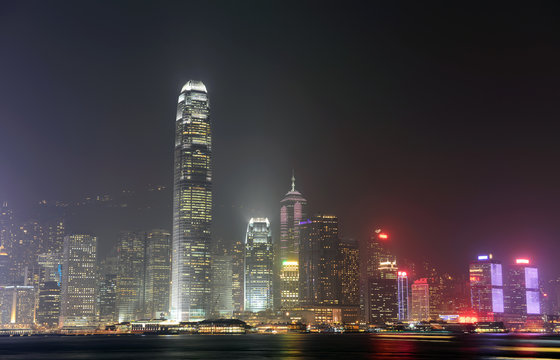 Hong Kong Victoria Harbour night view