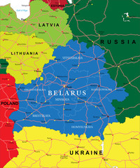 Obraz premium Belarus map