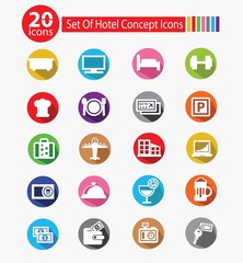 Hotel & Travel icons,Holiday version,vector