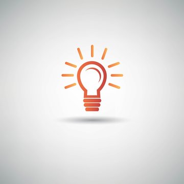 Light bulb symbol,vector