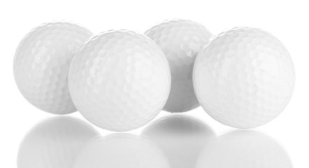 Golf balls isolated on white