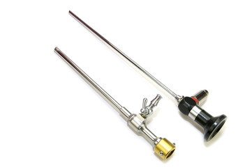 surgical instruments on white background