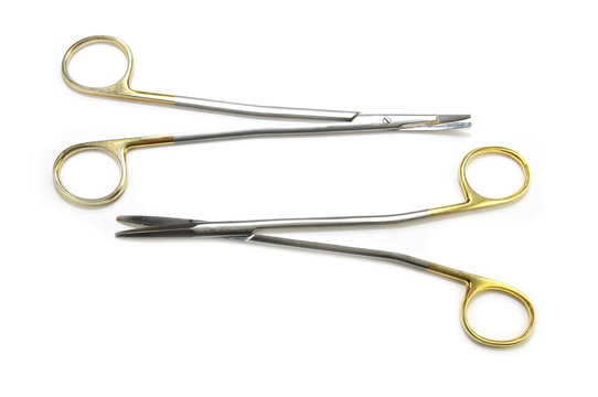 Surgical Instruments On White Background