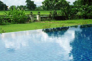 Swimming pool in the nature