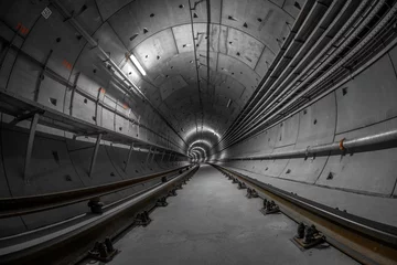 Papier Peint photo Tunnel Tunnel souterrain pour le métro