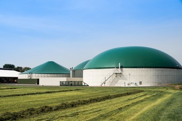Biogasanlage, Gärbehälter - obrazy, fototapety, plakaty