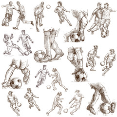 FOOTBALL - Soccer. Collection of an hand drawn illustrations - 59769440