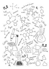 Obraz premium Hand Drawn Chemistry