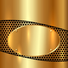Vector metallic gold decorative background