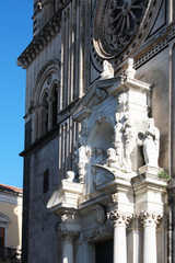 Fototapeta na wymiar Katedra Acireale wejście szczegółów