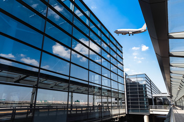 modern airport terminal in shanghai