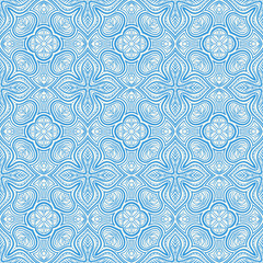retro blue floral pattern