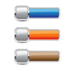 Fototapeta premium Glossy Rounded Rectangular Button