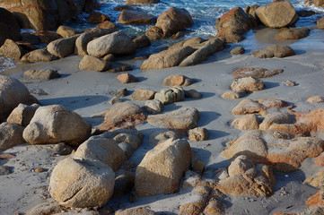 Fototapeta na wymiar granit perła osadzona na plaży