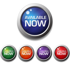Available Now Vector Button Icon