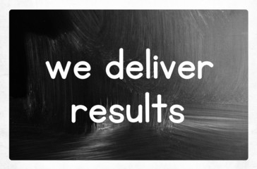 we deliver results concept