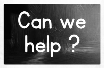 Obraz premium can we help concept