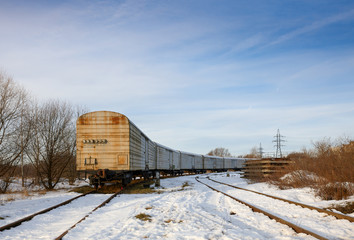 railroad in the winter