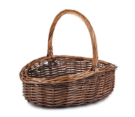 Brown wicker basket