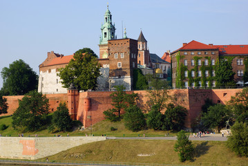 Wawel Castle on the Vistula river in Cracow (Krakow), Poland