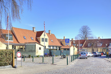 Fishing village with houses of the 16th century