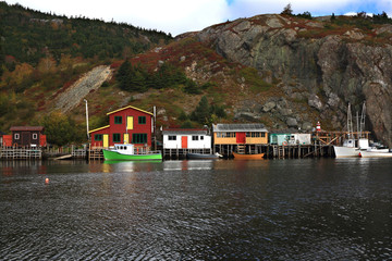 Fishing: Docks, Cabins, Boats on Quidi Vidi Lake