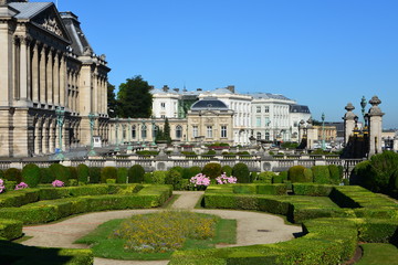 Fototapeta na wymiar Le jardin des Palais à Bruxelles
