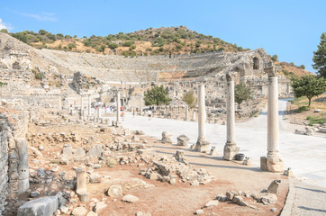 Ancient ruins in Ephesus Turkey