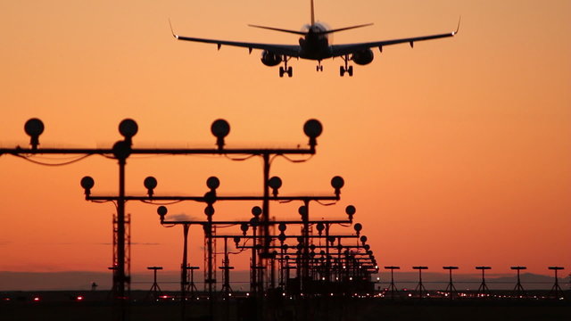 Jet Landing at Twilight, Vancouver