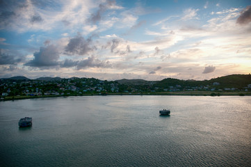 Coastline of Antigua - View from St. John's Harbour