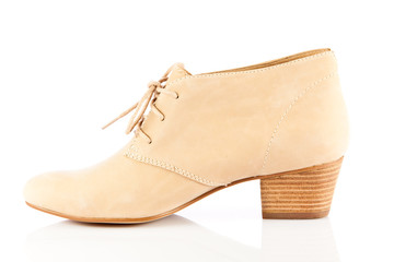 women shoes on white background
