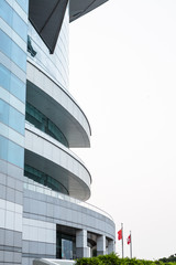 Unusual view of Hong Kong Convention and Exhibition Centre