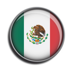 flag icon web button mexico