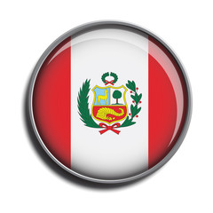 Obraz premium flag icon web button peru