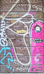Milan downtown artistic decorated door