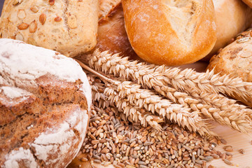 frisch gebackenes knuspriges brot detail